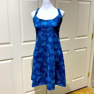 Blue Print Adjustable Halter Dress